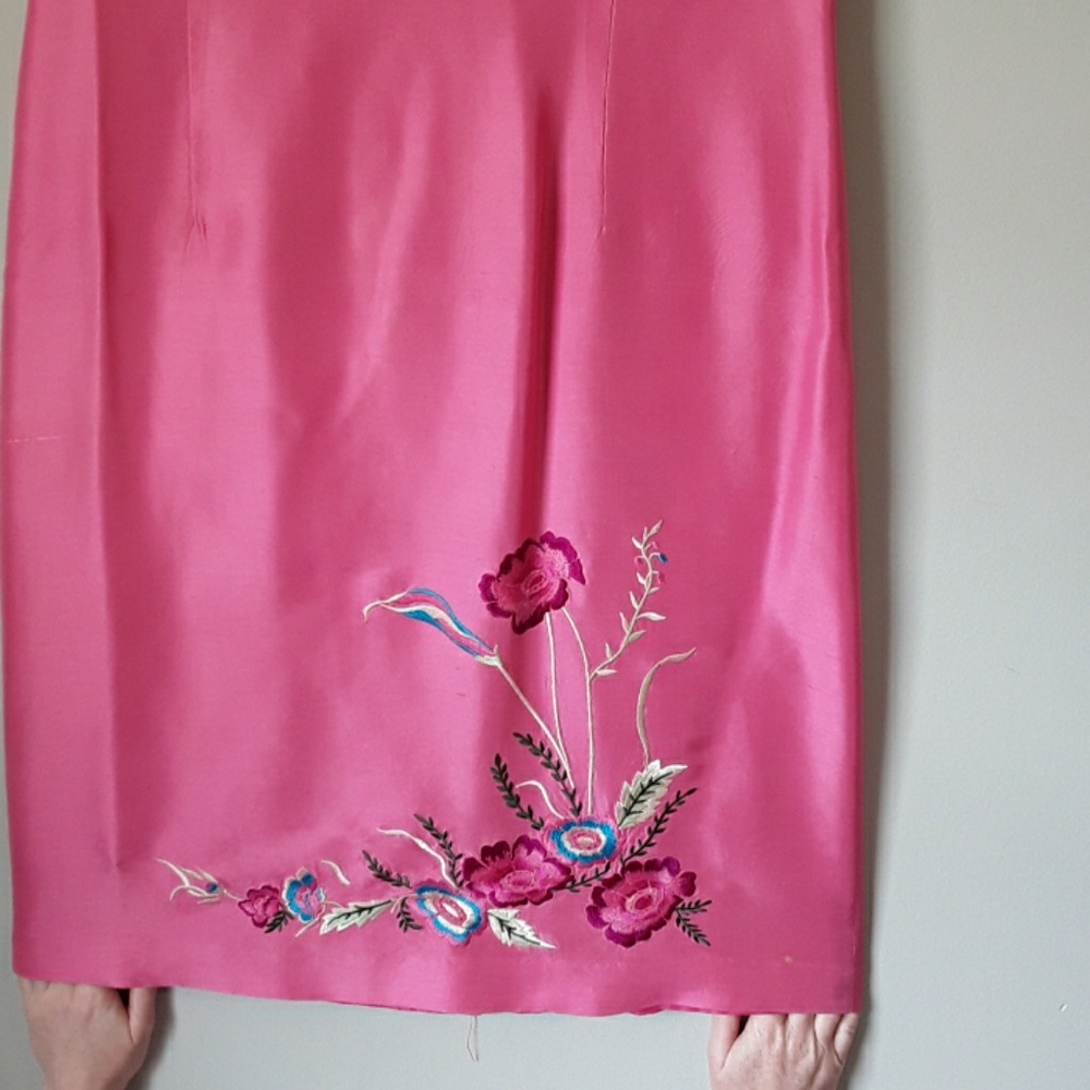Pink Silk Dress And Jacket - Picture 3 of 5